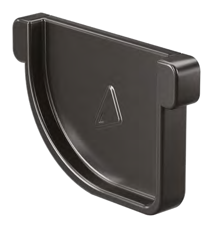 Siba Tech Gutter End - left square and right half-round gutter end