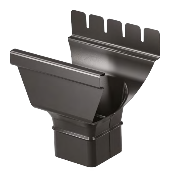 Siba Tech Gutter Outlet - 140 to 80 x 80 mm square gutter outlet